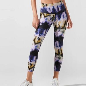 Lorna Jane tie dye animal print ankle biter tight